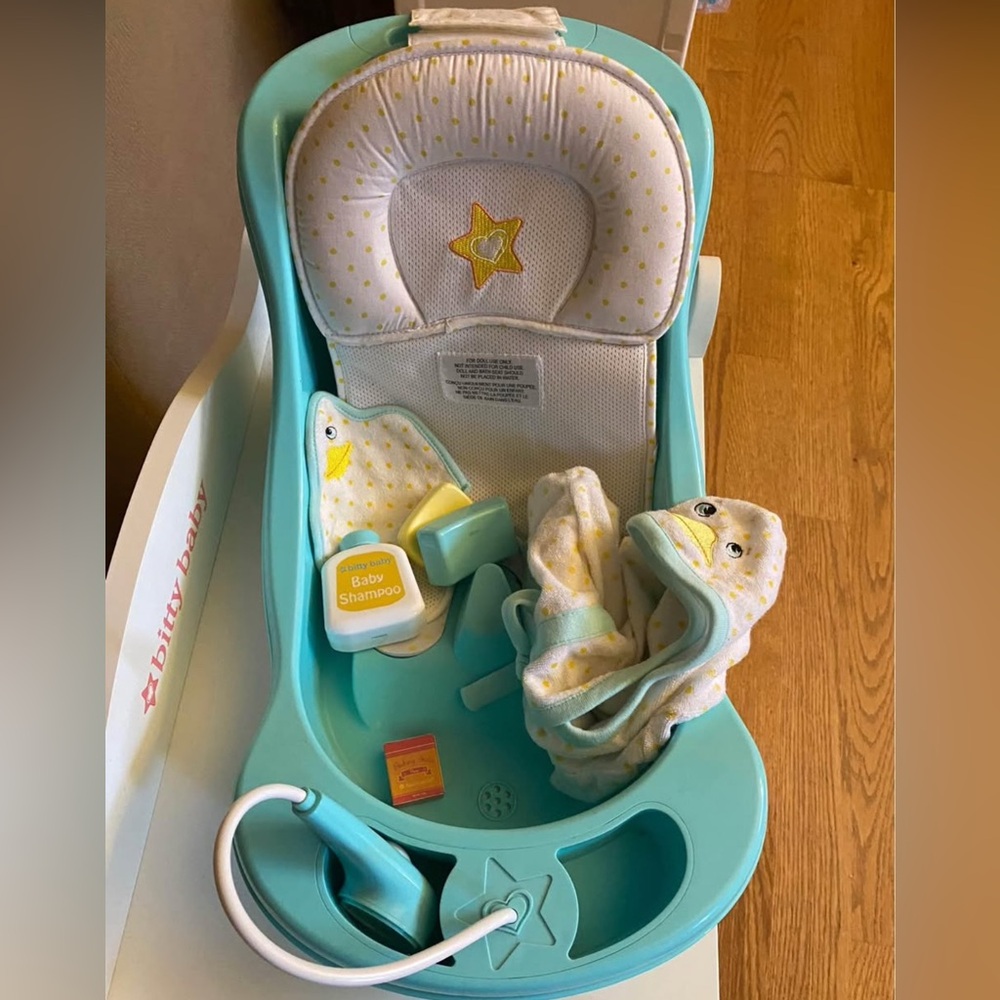 American Girl Bitty Baby Turquoise Baby Bath Set